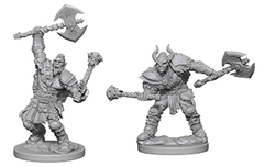 Pathfinder Deep Cuts Unpainted Miniatures: Half Orc Male Barbarian