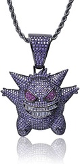 Gengar Gem Encrusted Necklace - Lavender