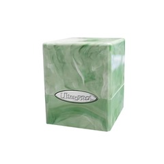 Satin Cube - Marble - Lime and White