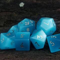 Gemstone & Glass 7 PC DICE SET MISTY MOUNTAIN GAMING LIMITED LIFETIME WARRANTY