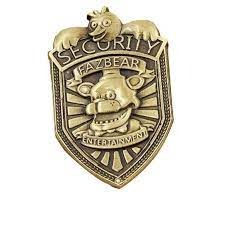 Fazbear Entertainment Security Badge Necklace Pin