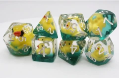 Rubber Ducky 7 Piece Polyhedral Dice Set