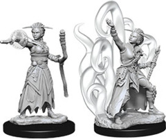 D&D Unpainted Minis - Human Warlock - Female