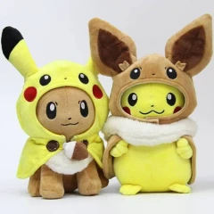 Eevee in Pikachu or Pikachu in Eevee Costume Plush 12