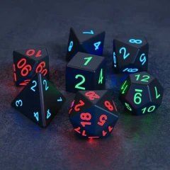 LED DND 7 Polyhedral Rechargeable Dice Set