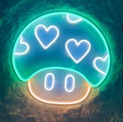 Mario 1-Up Mushroom Neon Light