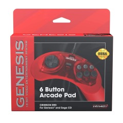 Red Sega Genesis Controller Retro Bit