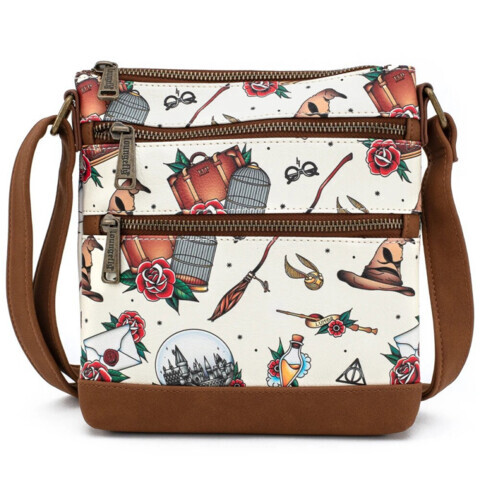 Loungefly - Harry Potter Relics Tattoo Faux Leather Passport Bag