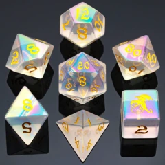 Prismatic Glass 7 Piece Polyhedral Dice Set (Hymgho)