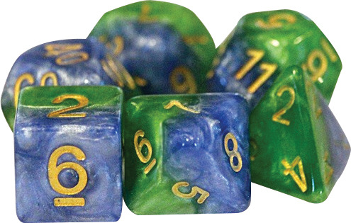 Gate Keeper Dice - Halfsies - Land Green and Sea Blue