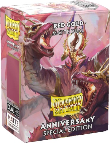 Dragon Shield - Standard - Dual Matte - Pomegranate and Gold