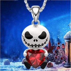 Jack Skellington Heart Gem Necklace