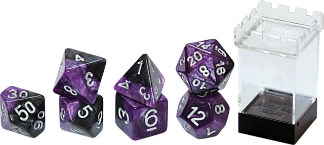 Gate Keeper Dice - Halfsies - Panther - 7 Dice Set