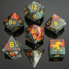 Bloodstone 7 Piece Polyhedral Dice Set (Hymgho)