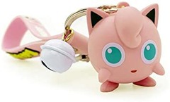 Jigglypuff Pokemon Wristlet Keychain with Bell - Pokemon