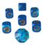Blue - Gold - Beikland Reavers (Blood Bowl) - 7 Dice Cube