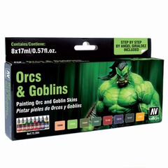 Vallejo Game Color: Orcs & Goblins Paint Set (Set of 8)