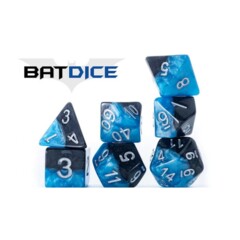 Gate Keeper Games - Bat Dice Halfsies Dice - 7Dice Set Ninjitsu & Comic Book Blacks