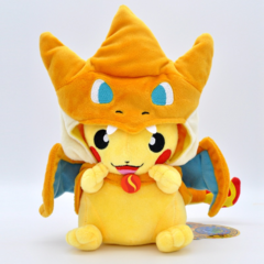 Pikachu as Mega Charizard Y Plushie