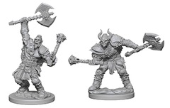 Pathfinder Deep Cuts - Half-Orc Male Barbarian Pre-Primed