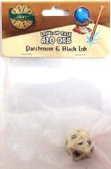 Parchment - Black Ink - 1d20 Orb (PolyHero Dice) - Level Up Pack