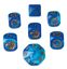 Blue - Gold - Beikland Reavers (Blood Bowl) - 7 Dice Cube