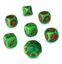 Green - Red - The Gouged Eye (Blood Bowl) - 7 Dice Cube