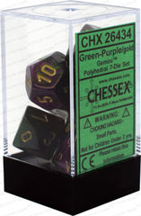 Gemini Green-Purple - Gold Dice (Chessex) - CHX26434