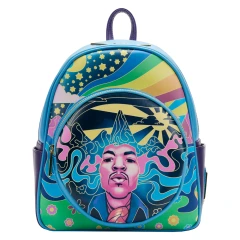 Loungefly - Jimi Hendrix Psychedelic Glow Landscape Zip Mini Backpack