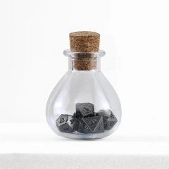 Unseelie Mini Metal RPG Dice Set – Gunmetal