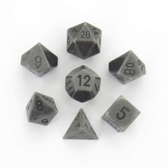 Solid Metal Dark Metal Color Polyhedral 7-Die Set - CHX27028