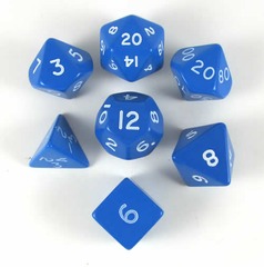 Jumbo Polyhedral 7-Die Koplow Games Dice Set 23mm-28mm - Blue