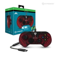 (Hyperkin) X91 Wired Controller for Xbox One/ Windows 10 (Ruby Red)