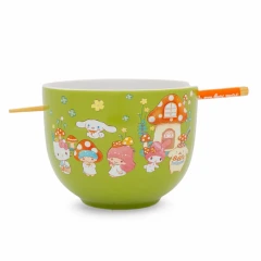 Sanrio - Hello Kitty & Friends Mushroom Crew Ramen Bowl /W Chopsticks