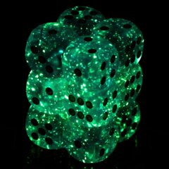 12 16mm Borealis Light Green w/ Gold (Glows in the Dark!) - CHX27775