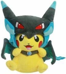 Pikachu as Mega Charizard X Plushie