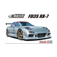 Aoshima: 1/24 The Tuned Car - FD3S RX-7 C-WEST Mazda '99 Scale Model Kit #69