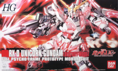 HGUC100 - Unicorn - RX-0 Unicorn Gundam (Destroy Mode): Full Psycho-Frame Prototype Mobile Suit