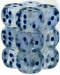 12 16mm Iciclew/Light Blue Borealis D6 Dice - CHX27781