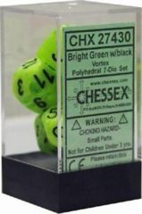 Bright Green / Black Vortex Polyhedral (Chessex) - CHX27430