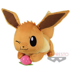 Pokemon - Laying Down Eevee Winiking Jumbo Plush