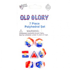 7 Piece Polyhedral Set - Old Glory