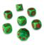 Green - Red - The Gouged Eye (Blood Bowl) - 7 Dice Cube
