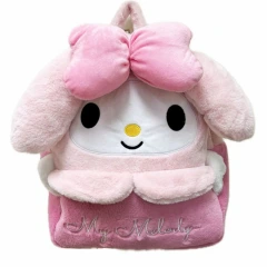 Sanrio - My Melody 3D Bow Embroidered Full Body Plush 16'' Backpack