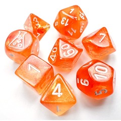 CHX30052 - Borealis Blood Orange/White Polyhedral 7-Die Set