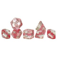 Gate Keeper Games - Neutron Dice - Rose Quartz 7-Dice Set