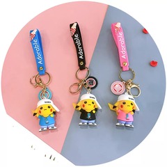 adorable Pikachu Keyring - Black