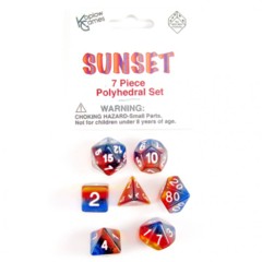 7 Piece Polyhedral Set - Sunset