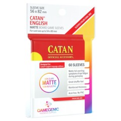 Gamegenic Matte Catan – Sized Sleeves 56 x 82mm Code Red