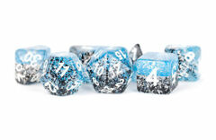 Particle Dice: Blue and Black 16mm Poly Dice Set